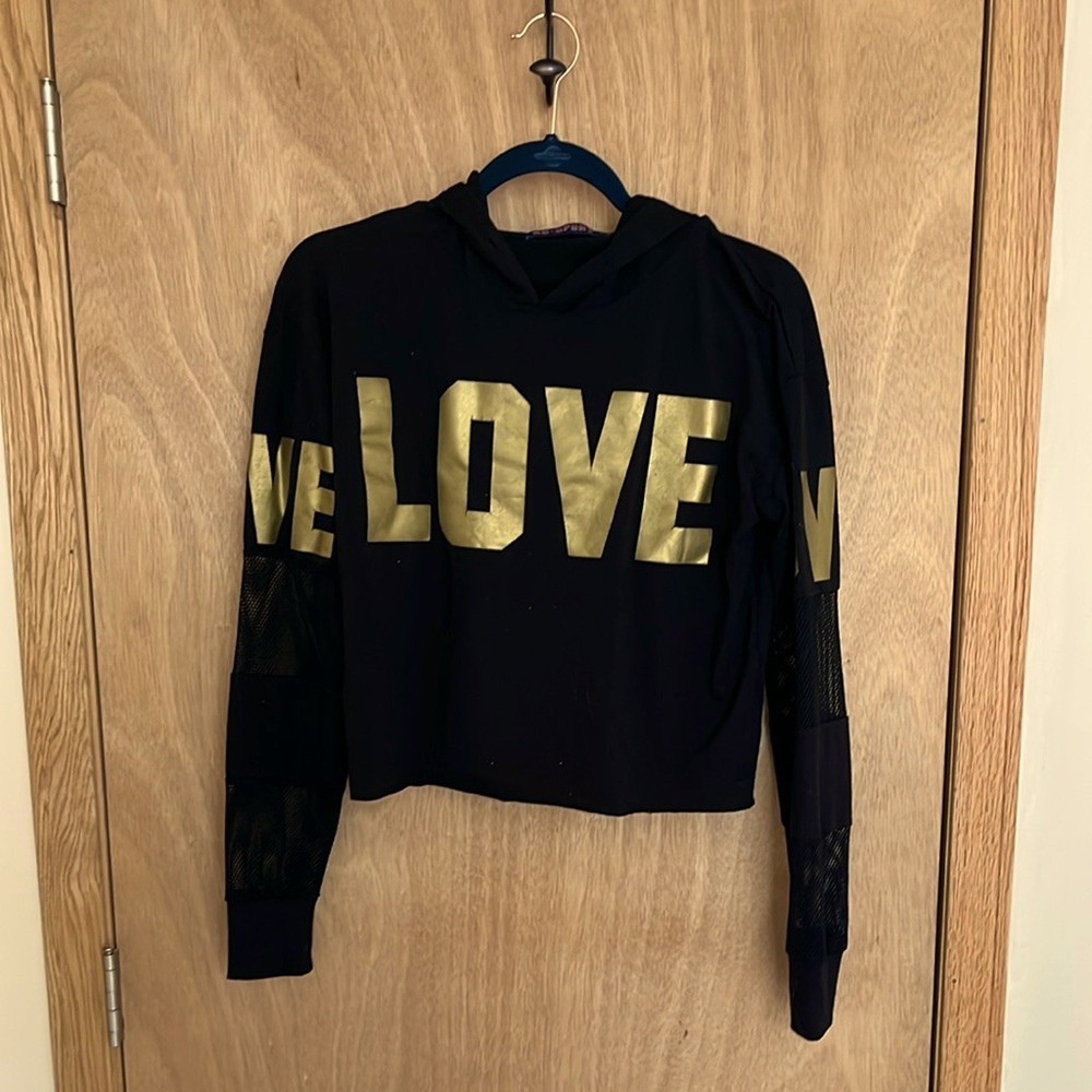 AQS Black and Gold Love Sweater